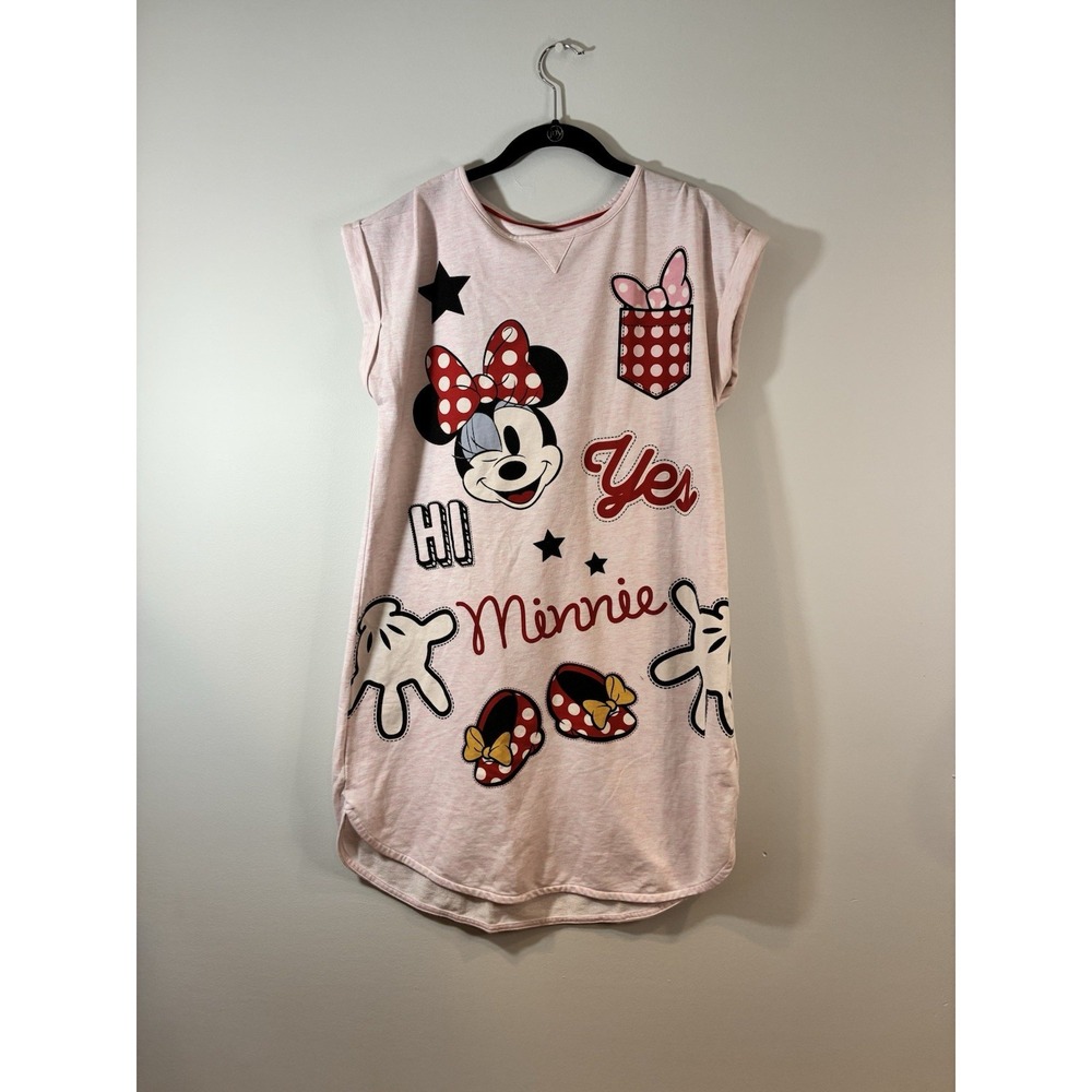 Disney Parks Minnie Mouse Pink Nightshirt XS – Cute Graphic Sleep Tee